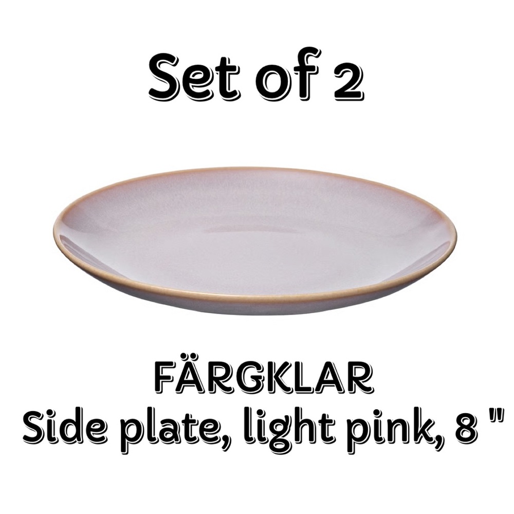 Light Pink Side Plate Set